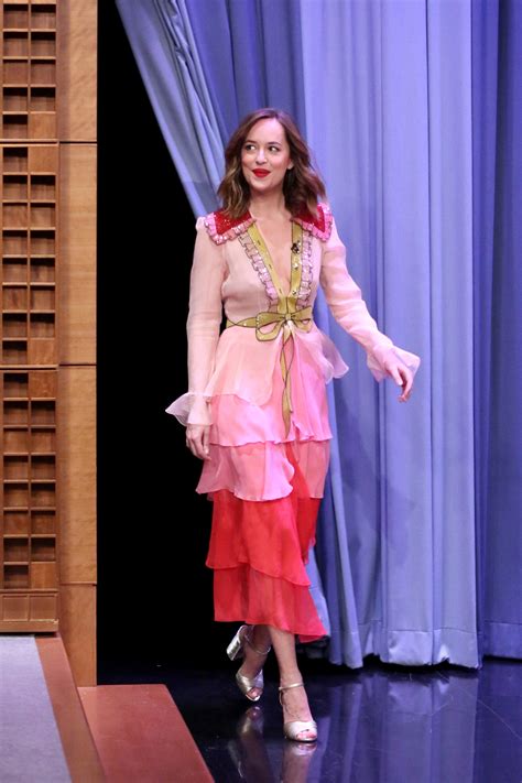 Dakota Johnson Wore the Best Gucci Dress on 'The Tonight Show'